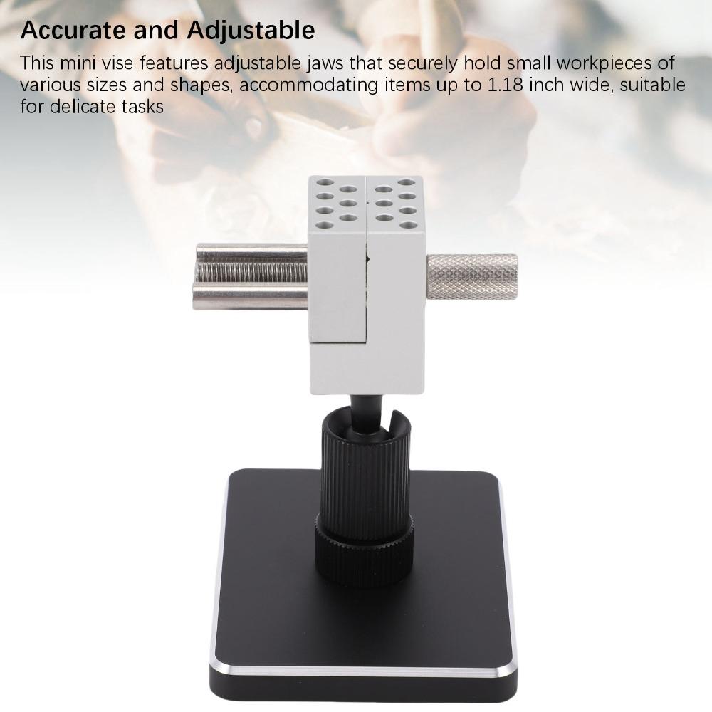 34pcs 360° Rotatable Mini Vise Adjustable Jaws Handheld Clamping Vise Bench Vice  Hobby Jewelers
