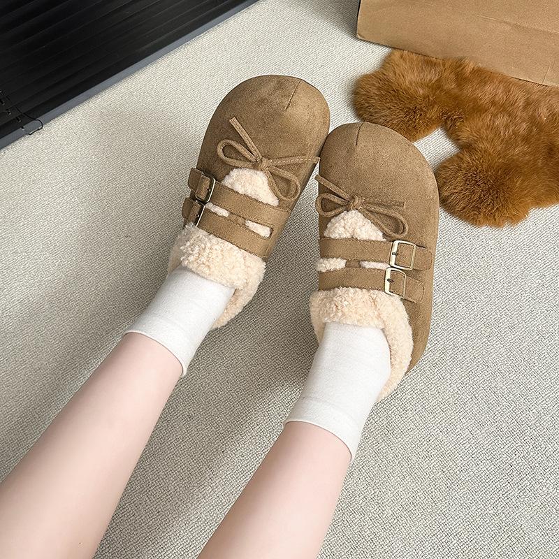 Women's fur one thick bottom heightening winter lightweight padded warm snow boots non-slip wear casual sneakers a stirrup cotton boots fur shoes