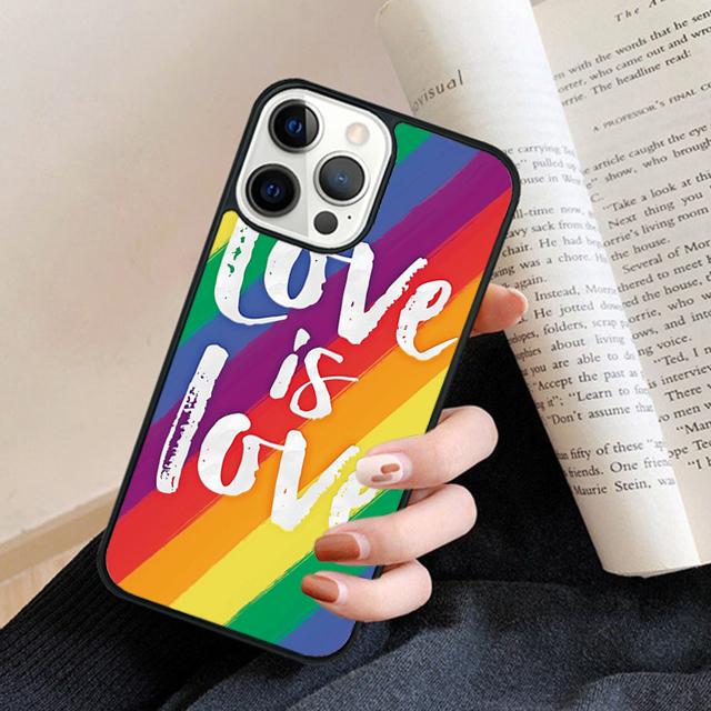 Gay Lesbian Lgbt Rainbow quotes Phone Case Cover for iPhone 17 Air 16 15 14 13 11 12 Pro Max Plus Fundas Coque