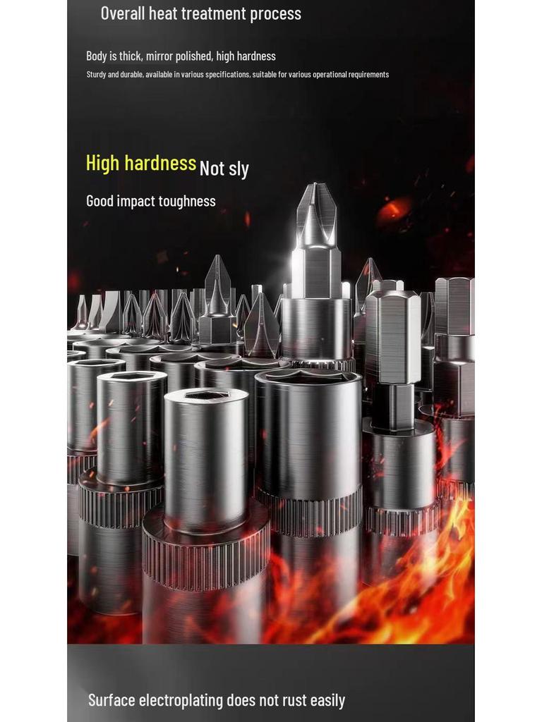 Wielofunkcyjny Zestaw Narzędzi do Naprawy Samochodów: Zestaw kluczy i nasadek do użytku samochodowego i domowego