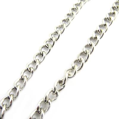 [M0682] - Strieborný náhrdelník 'Gourmette' (48 cm 9 mm)