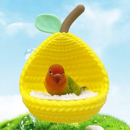 Bird Nest Adjustable Warmth Freshness Pear-Inspired Shape Pet Heating Pad with Removable Heating
