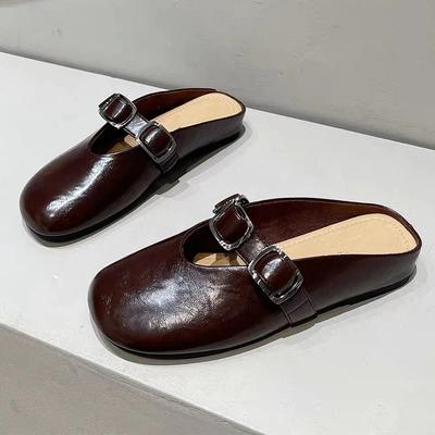 Zapatillas de Moda para Mujer Planas Slingback Mules Cómodos Zapatos de Verano Casual Playa Sandalias de Mujer 2025 Moda Vestir Caminar Chaussure Femme