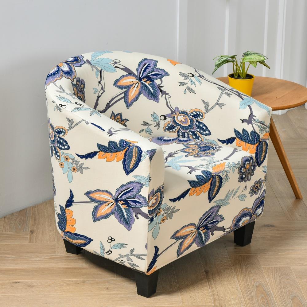 Single Club Chair Sofa Cover All-inclusive Protective Cover Semicircular Bathtub Sofa Chair Cover