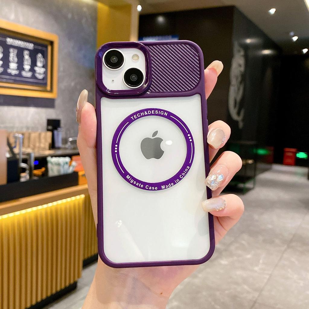 Suitable for IP16promax Carbon Fiber Magnetic Apple 15 Color Frame 13/14 Full Package 12P Phone Case