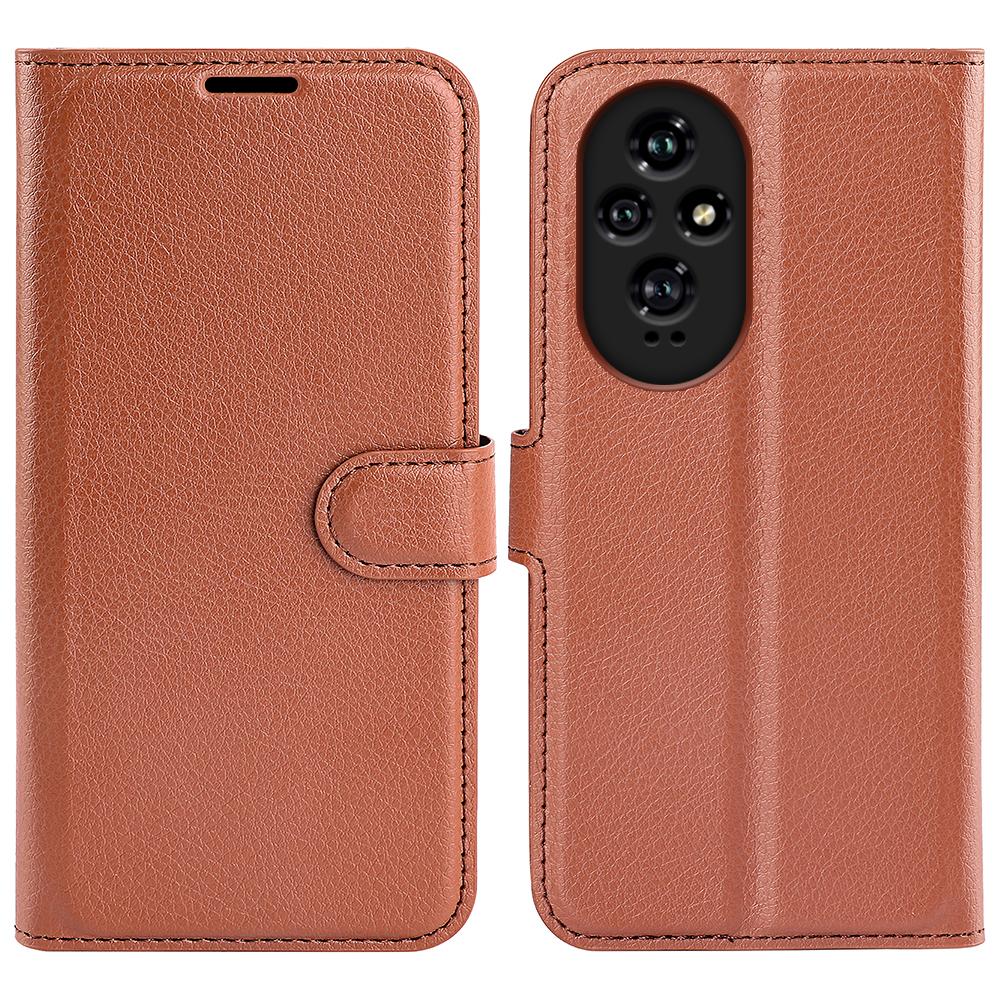 For Honor 200 5G Wallet Case Litchi Texture PU Leather Phone Cover Folio Flip
