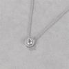 Genuine 1 Carat Moissanite Pendant, Round Bag Moissanite Necklace.