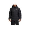 Adidas Solid Color Logo Print Zip-Up Hooded Down Jacket Men Outerwear Black HZ2597