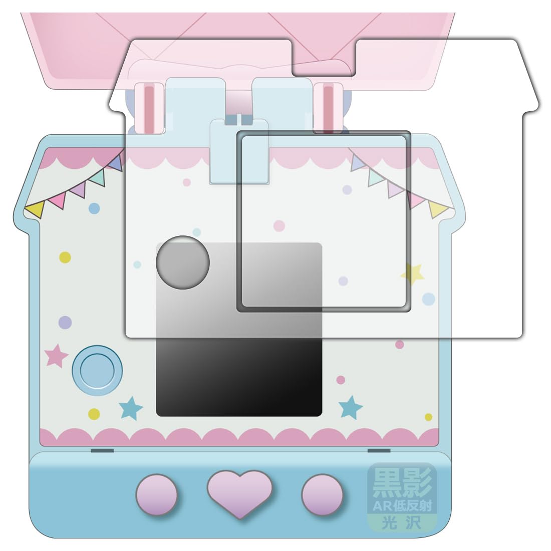 PDA Kobo Pocket Room Совместимый с персонажами Sanrio Kurokage [AR Низкое отражениеГлянец] Защитная пленка [Покрытие края экрана] Сделано в Японии