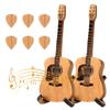 Wooden Guitar Pick Box Guitar Pick Holder with Stand & Picks Guitar Pick Storage Box Guitar Pick Case for Guitar Players Lovers