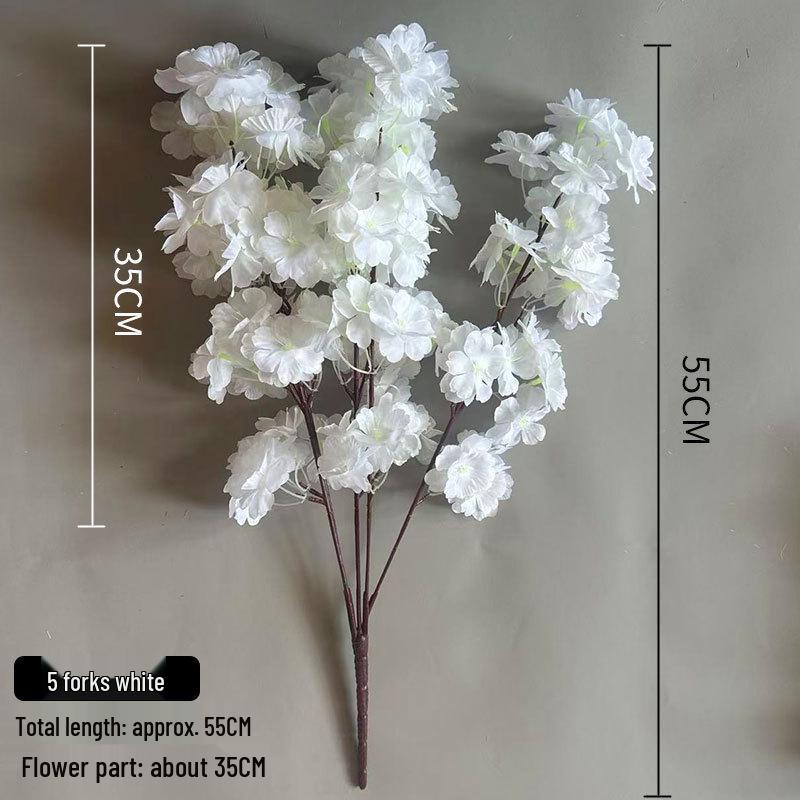 Artificial Cherry Blossom Branch - Dense 3-Prong/4-Prong Cherry Blossom Wedding Decoration