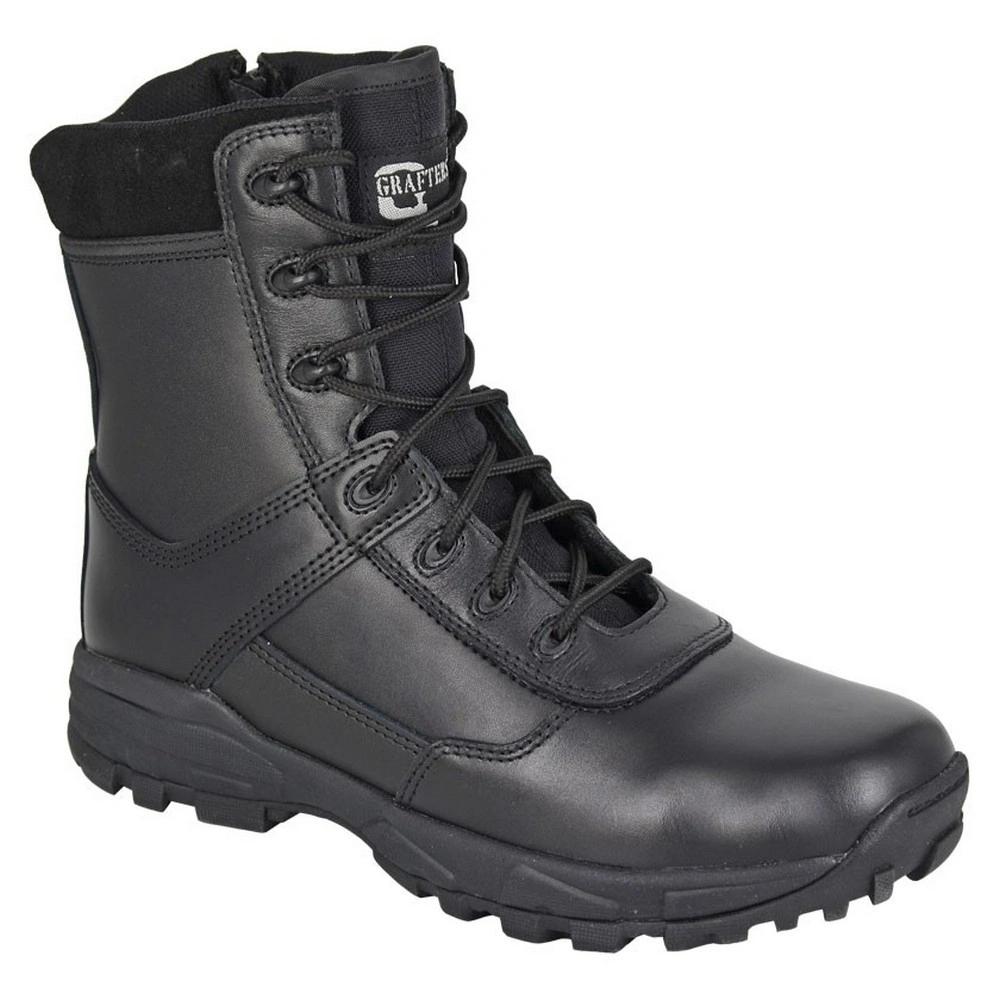 Grafters Men's Tiger Leather Combat Boots