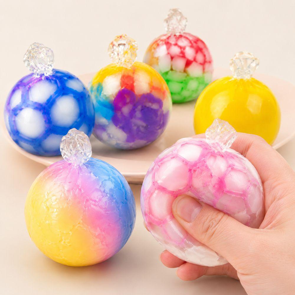 Gradient Colors Rainbow Crispy Balls Soft Decompression Pinch Toy Office Home Relaxation