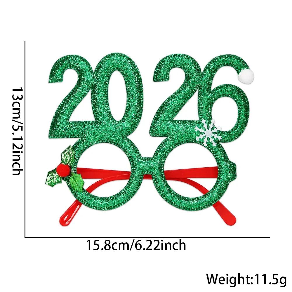 Christmas Tree Decoration 2026 Christmas Number Funny Glasses Xmas Decoration For Home 2026 New Year Decor