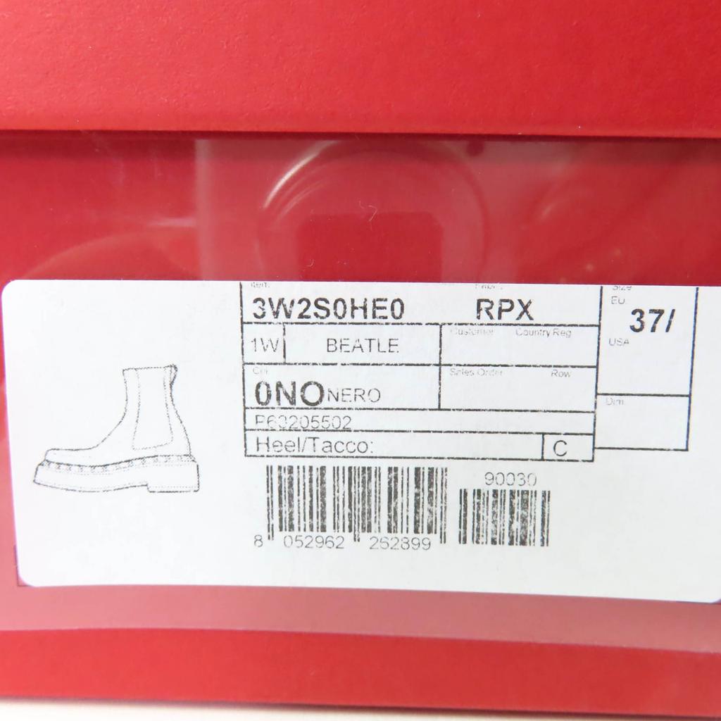 Excellent Valentino Garavani Rockstud Side Gore Leather Chelsea Boots black 37.5 Used