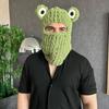 Funny Red Lips Creative Knitted Hat Beanies for Party Warm Prank Full Face Cover Ski Mask Windproof Balaclava Hat for Men Women