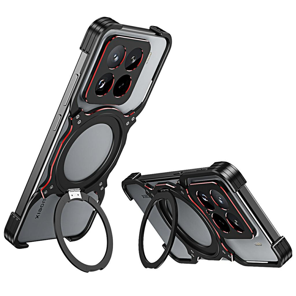 For Xiaomi 15 Pro Kickstand Case Metal Bumper Magnetic Phone Cover