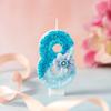 Creative Gradient Blue Digital Birthday Candle Party Dessert Table Ornaments First Celebration Cake Decoration