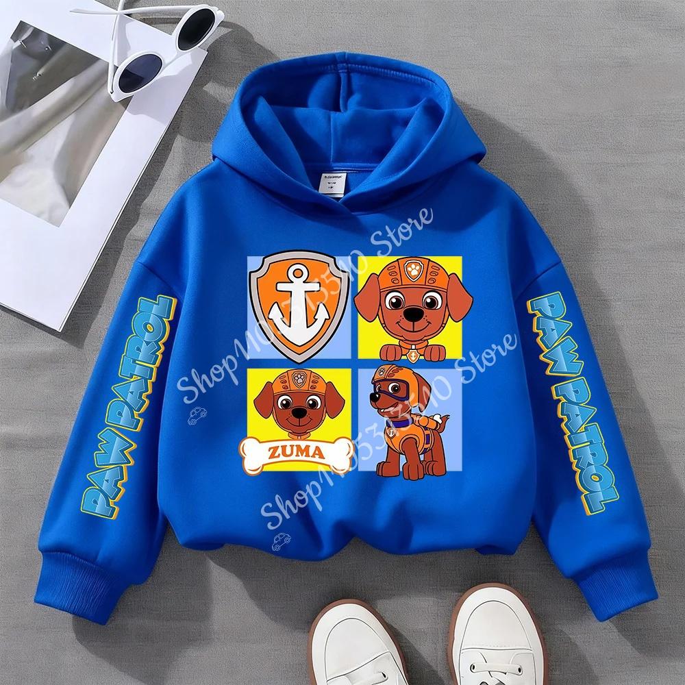Paw Patrols Sweatshirt Chase Skye Anime Cartoon Print Cotton Fashion Casual Sports Thin Tops Spring Autumn Kids Clothes Gifts