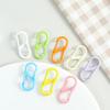 12Pcs Zipper Clip S Carabiner Clips Small Alloy Snap Hook Anti Theft Mini Dual Wire Gate Interlocking Keychain Clip Attachment