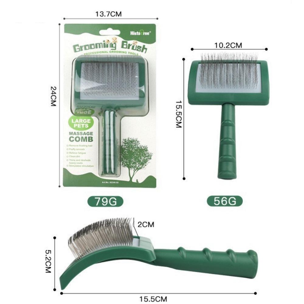 Pet Grooming Comb Long Needle Shedding Hair Removel Brush Dog Massage Comb Tool Suitable For Long Hair Large Dog Pet Supplies Accessories Decor