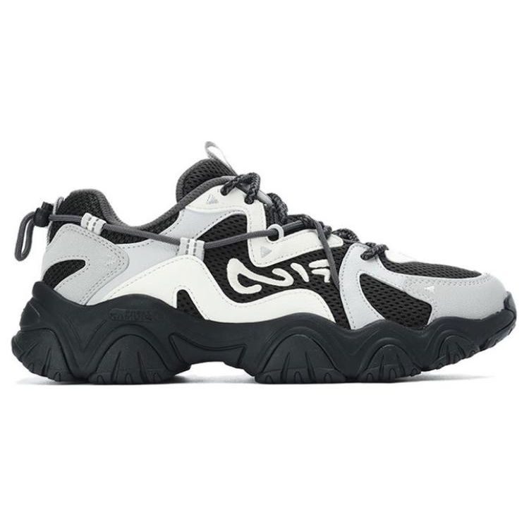 FILA Fluid 4 Fabric Sports Comfortable Durable Low-Top Lifestyle Casual Shoes Women sneaker Caviar-Grey F12W332113FFC