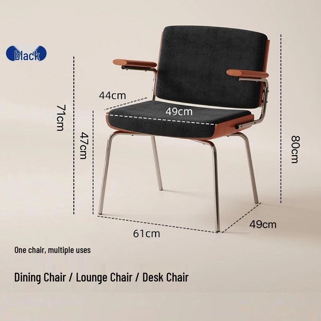 Retro Wabi-Sabi Style Luxury Dining Chair - Vintage Makeup or Dining Chair