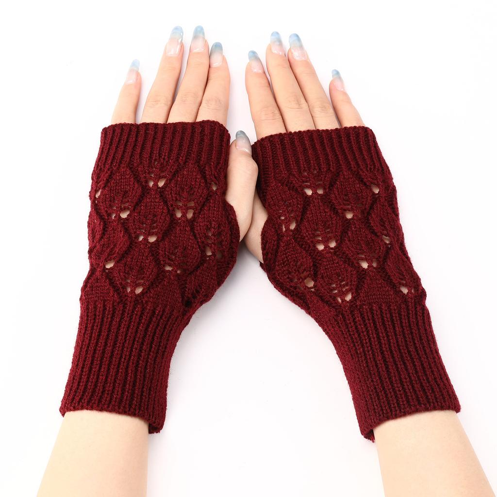 Kurze Blatt Handschuhe Neuer Stil für Männer und Frauen Herbst und Winter Gestrickte Fingerlose Wolle Warme Handgelenkwärmer