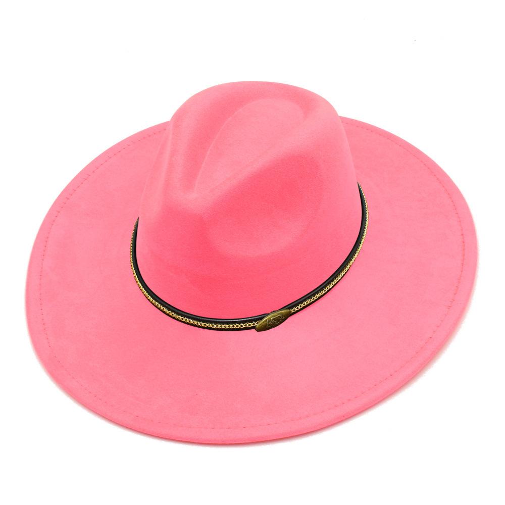Cappello a cilindro fedora oversize stile europeo e americano uomo e donna semplice ed elegante parasole da esterno cappello jazz cappello da spiaggia per vacanze al mare