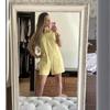 Women European American Style Sleeveless Big Pocket Casual Loose Suspender Cropped Jumpsuit