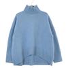 CINOH 21WKN005 Blue Oversized High Neck Knit Tops 38 blueUsed