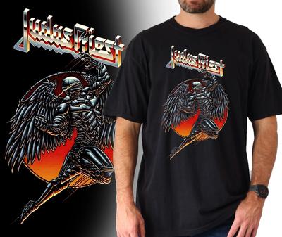 Judas Priest Logo Image Black T-Shirt 100% Cotton - Heavy Metal Music Band