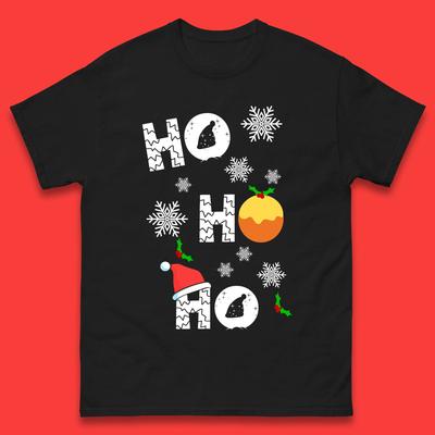 Ho Ho Ho Christmas Mens T Shirt Womens Tops Tees Christmas Santa Hat Top