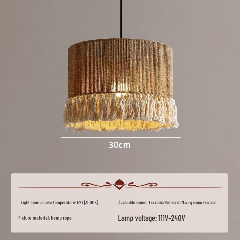

Bohemian Woven Tassel Chandelier for Creative Spaces - Wabi-Sabi Style
