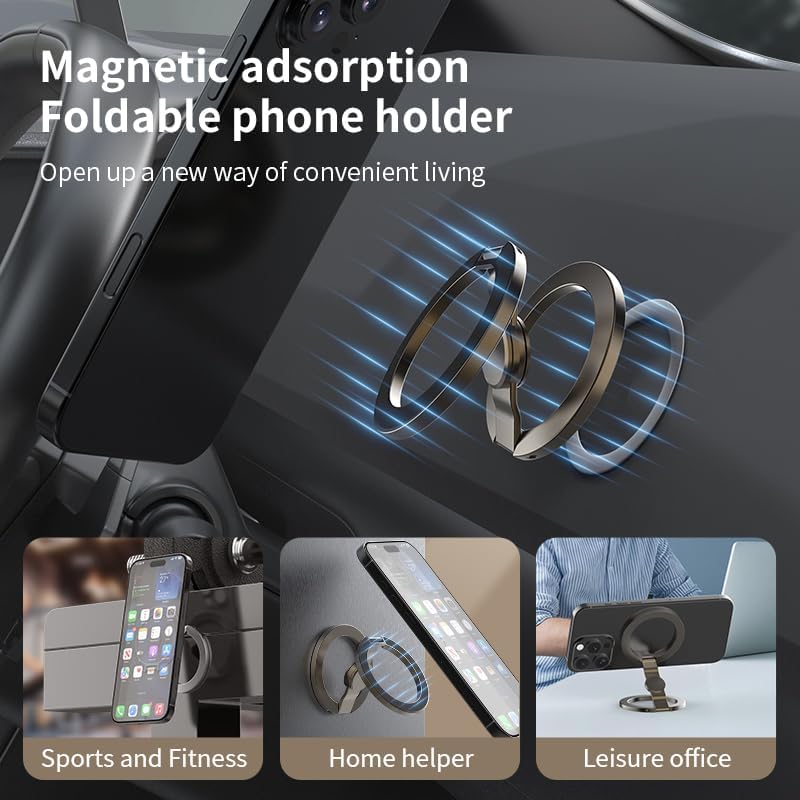 Magnetic Phone Stand Fidget Spinner, Dual Sided Magnet Rings Phone Holder