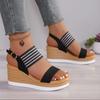 Summer Lightweight Platform Sandals Plus Size Color Blocking Sole Durable Casual Commuter Shoes for Women Export Quality