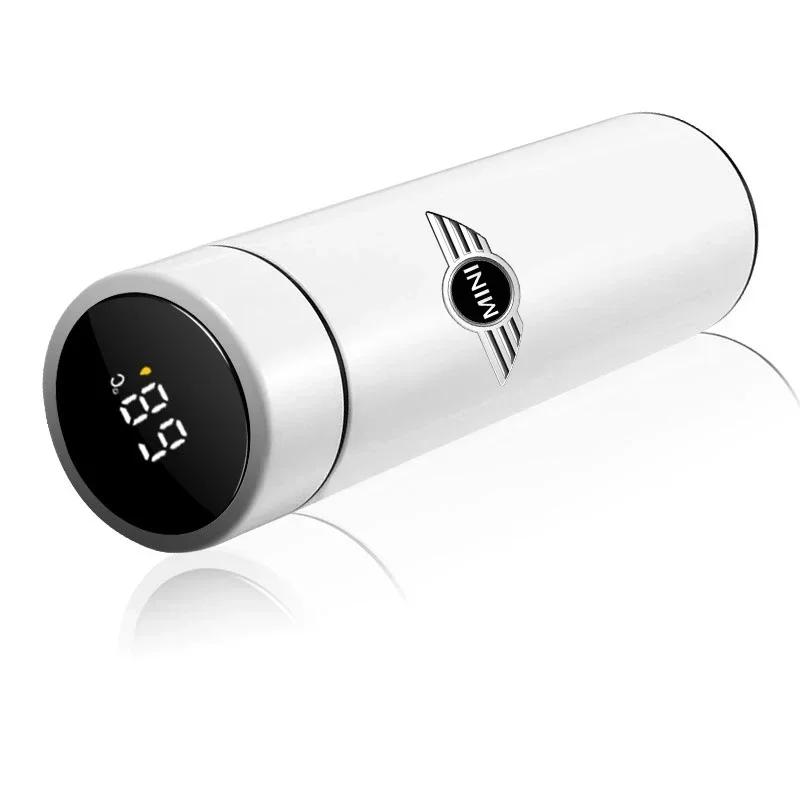 

2025 Hot For BMW MINI Car Smart Thermos Bottle With Temperature Display Coffee Cup For MINI Cooper F54 F55 F56 R56 R60 Roadster белый
