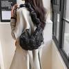 High Looks Korean Lightweight Cloud Bag One Shoulder Crossbody Pleated Versatile Tote Bag Underarm Dumpling Bag Forest Style