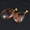 Mahogany 91.05 Ct Pair Oval-Pear Cut Pendant 925 Sterling Silver Gemstone Mmy-332-k