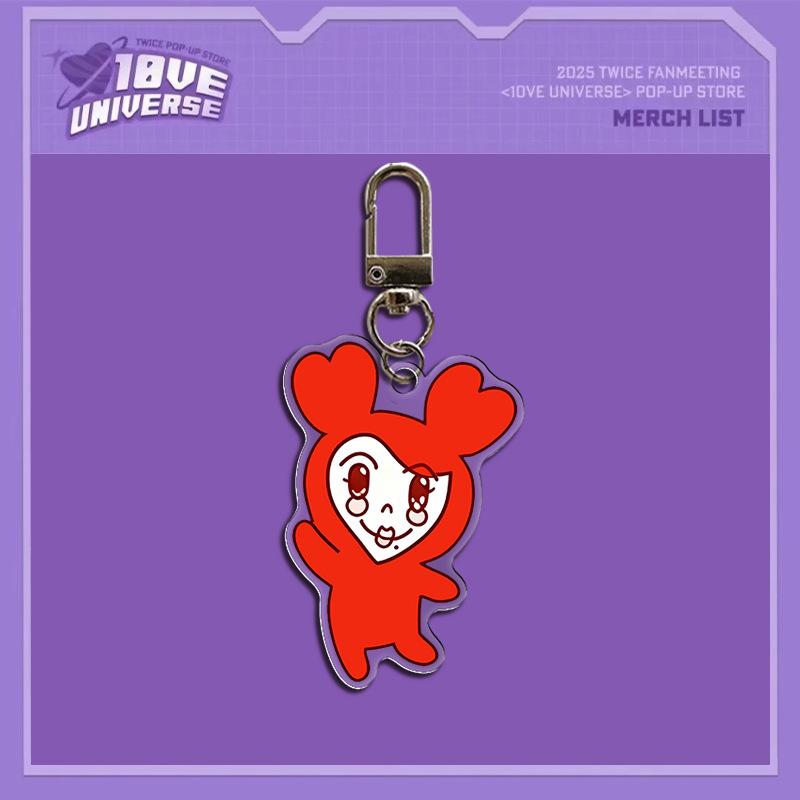 TWICE LOVELYS 10VE Universe Fanmeeting Pop-Up Store Acrylic Keychain Cartoon Bag Charm Keyring Kpop Merch Gift for ONCE