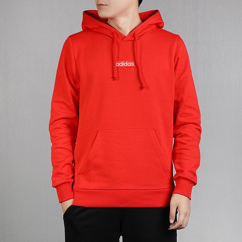 adidas Neo Sweatshirts Men's Bright Pink Red Hooded Moderate Regular EI4685