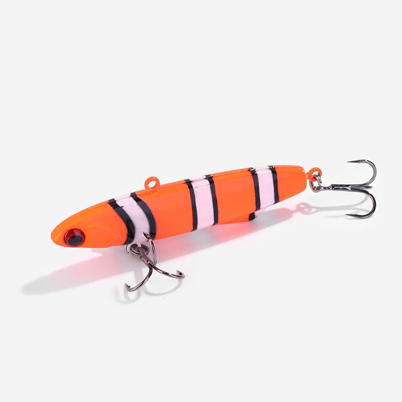 Silicone Vib Sinking Long-Cast Bass Bait: Low Temp Resistant, Realistic Hook for Bottom Search