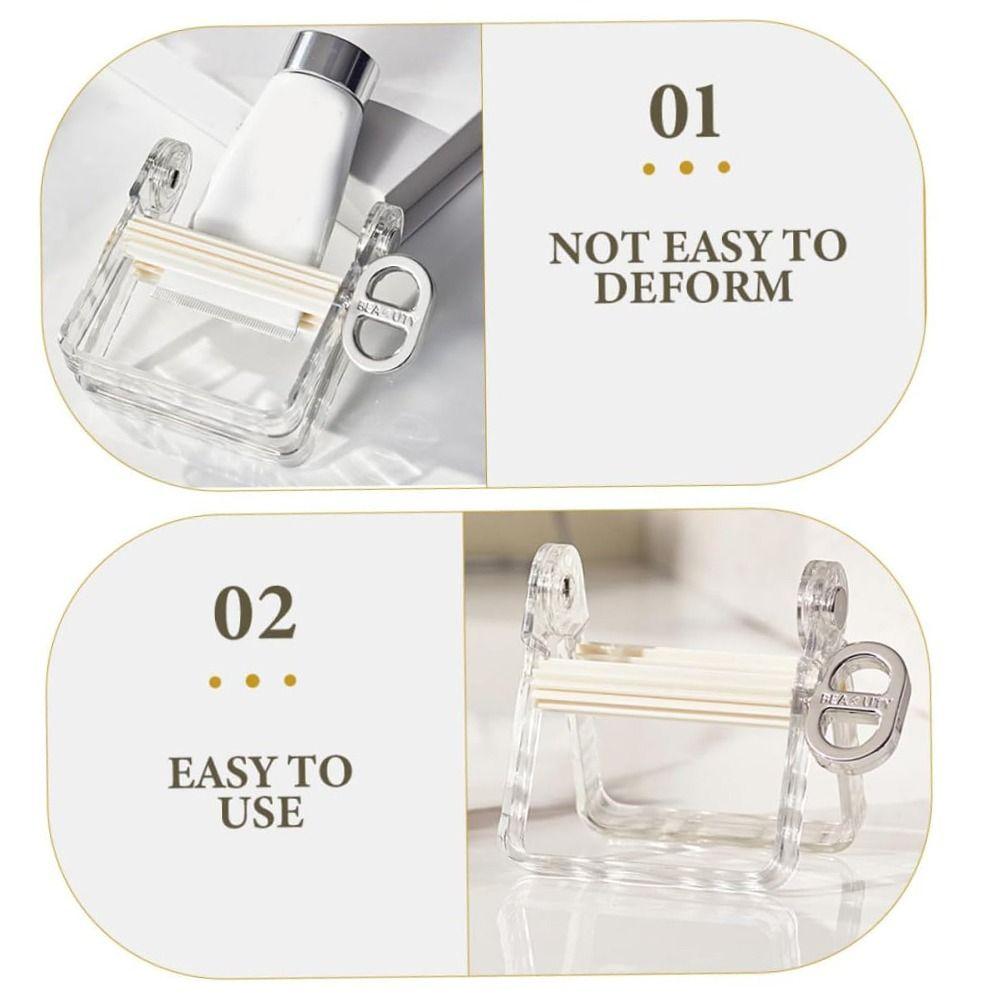 Manual Rotating Toothpaste Dispenser Efficient Usage Toothpaste Holder Stand  Bathroom Tool