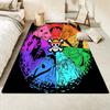One Piece Straw Hat Pirates Square Floor Mat Living Room Bedroom Decor,Cartoon Welcome Mat