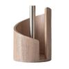 Mountain Paper Towel Holder Countertop with Wood Round Base And Iron Holder One-Hand Tearing Wood Paper Towel Holder for Kitchen Dining Room