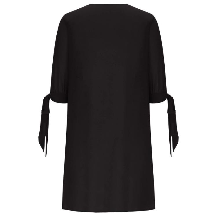 Off Shoulder V Neck Lace Chiffon Dress Sequined Solid Color European American Style