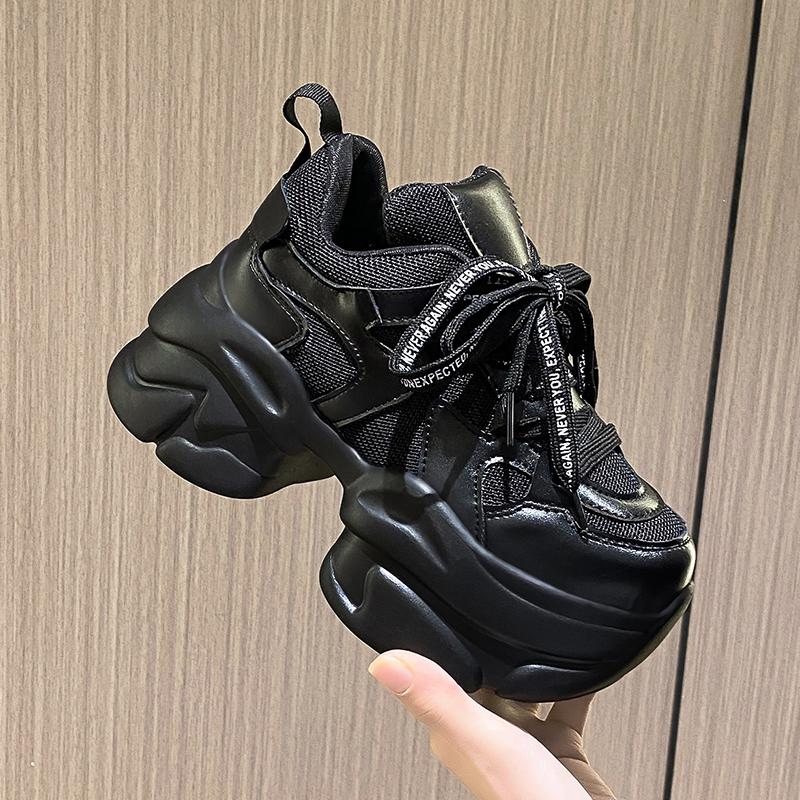 Fashion Fashion White Mesh Ventilate Women Sneakers 8CM High Platform Sports Shoes New Spring Thick Bottom Women's Wedge Casual Shoes