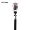 Black Leather Red Dot Silver Walking Cane Fashion Decorative Walking Stick Gentleman Elegant Cosplay Cane Crosier 92cm