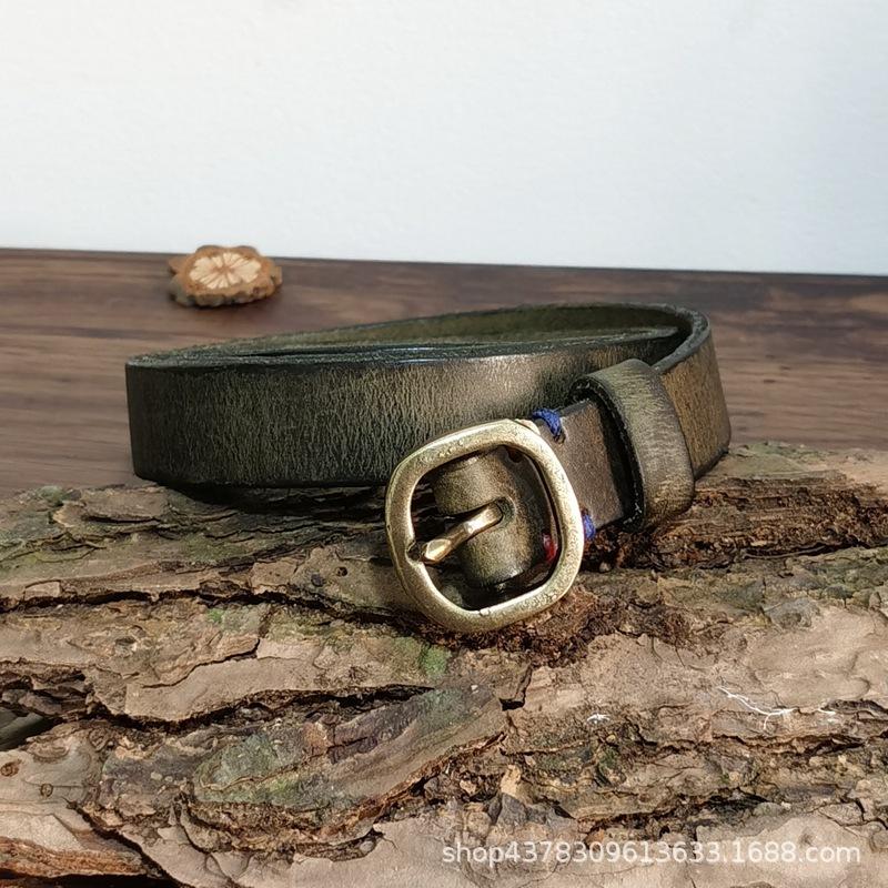 

2.3 см ретро персонализированный кожаный ремень женский узкий пряжка модный тренд универсальный женский узкий ремень 115cm