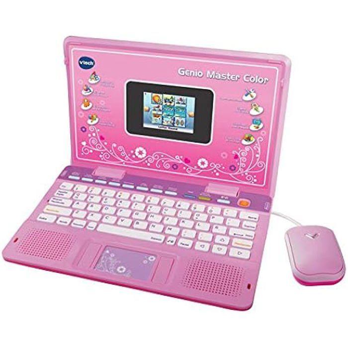 Ordinateur Portable Pour Enfant Bilingue - VTech - Genius XL Color Pro - Rose - 180 Activités - 3 À 11 Ans